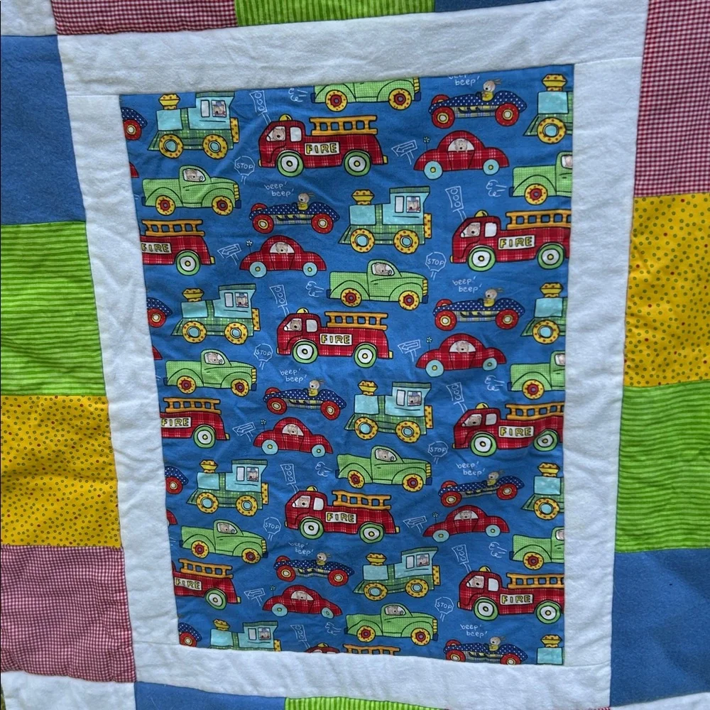 OOAK Hand Made Baby Quilt Bears in Cars & Trucks 35